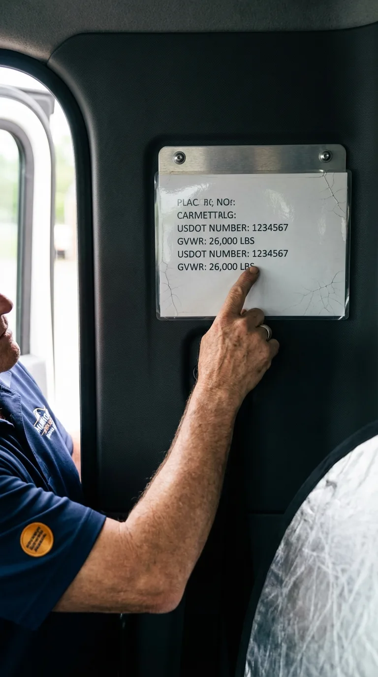 USDOT licensing placard verification in Machiasport